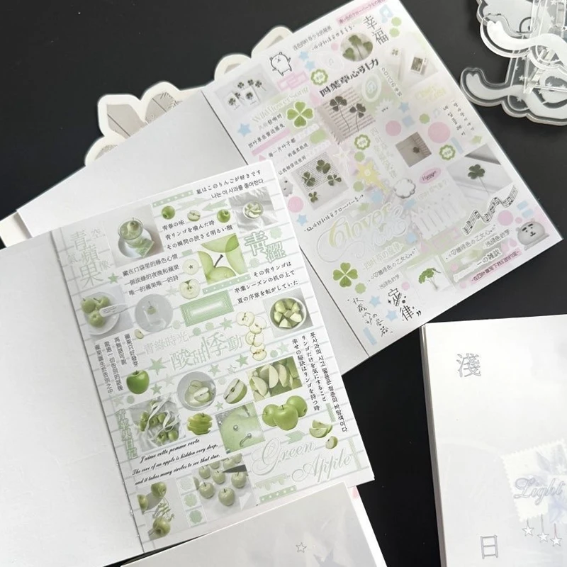 32 Pages Ins Cute Korean Style Decorative Stickers Book Scrapbooking Phone Case DIY Journal Collage Material Sticker Gift