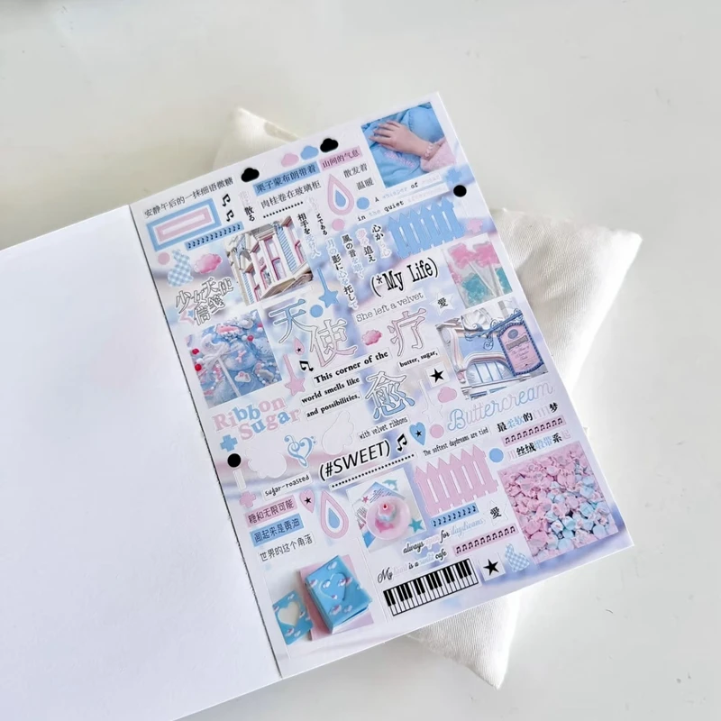 32 Pages Ins Cute Korean Style Decorative Stickers Book Scrapbooking Phone Case DIY Journal Collage Material Sticker Gift