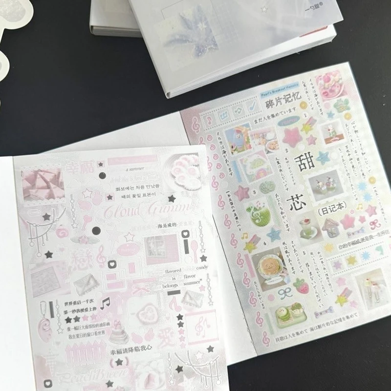 32 Pages Ins Cute Korean Style Decorative Stickers Book Scrapbooking Phone Case DIY Journal Collage Material Sticker Gift