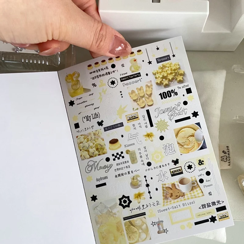 32 Pages Ins Cute Korean Style Decorative Stickers Book Scrapbooking Phone Case DIY Journal Collage Material Sticker Gift