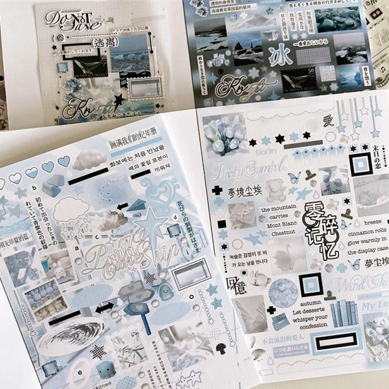 32 Pages Ins Cute Korean Style Decorative Stickers Book Scrapbooking Phone Case DIY Journal Collage Material Sticker Gift