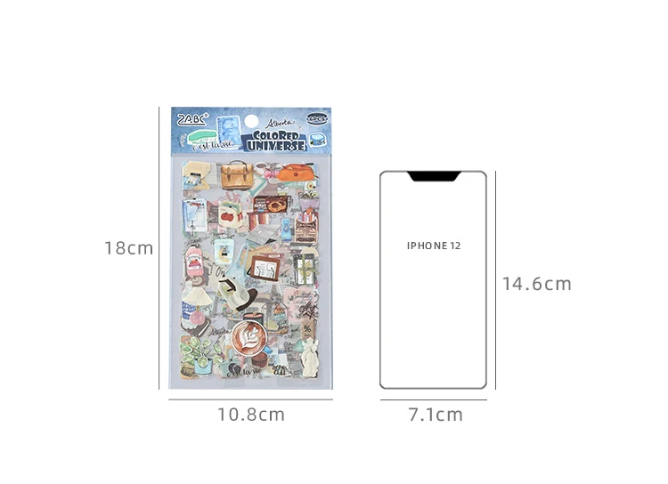 TIANZI 6 sheets Cute Magazine Scrapbooking Stickers Book DIY Junk Journal Material Decoration Album Diary Stationery supplies