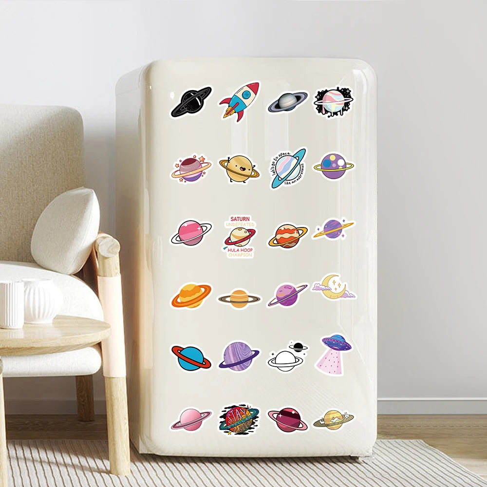 50-300pcs Space Planet Astronaut Stickers Cartoon Cute Decals Stationery Guitar Phone Bicycle Laptop Luggage Car Graffiti