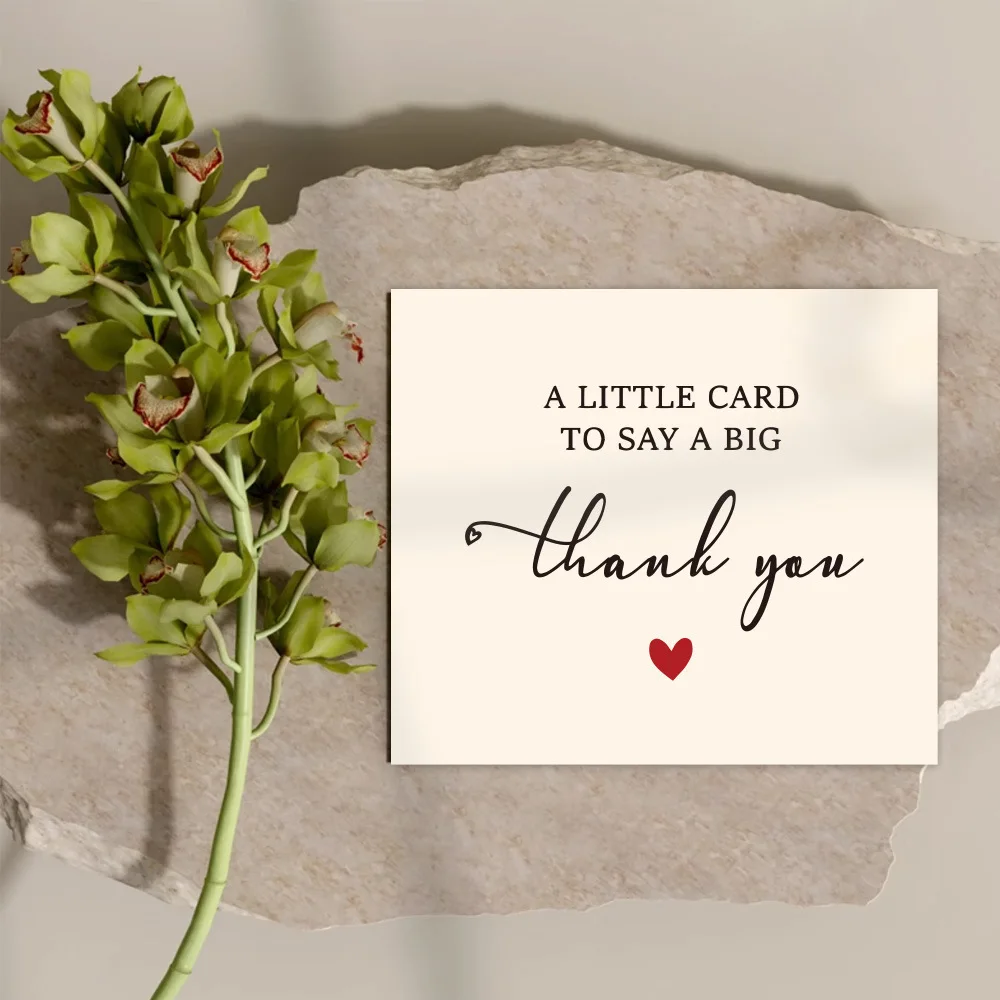 50 Pcs/pack Thank You Cards Business Card,Suitable for Business, Baby Shower, Wedding, Small Business, Graduation