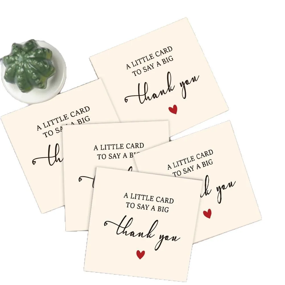 50 Pcs/pack Thank You Cards Business Card,Suitable for Business, Baby Shower, Wedding, Small Business, Graduation