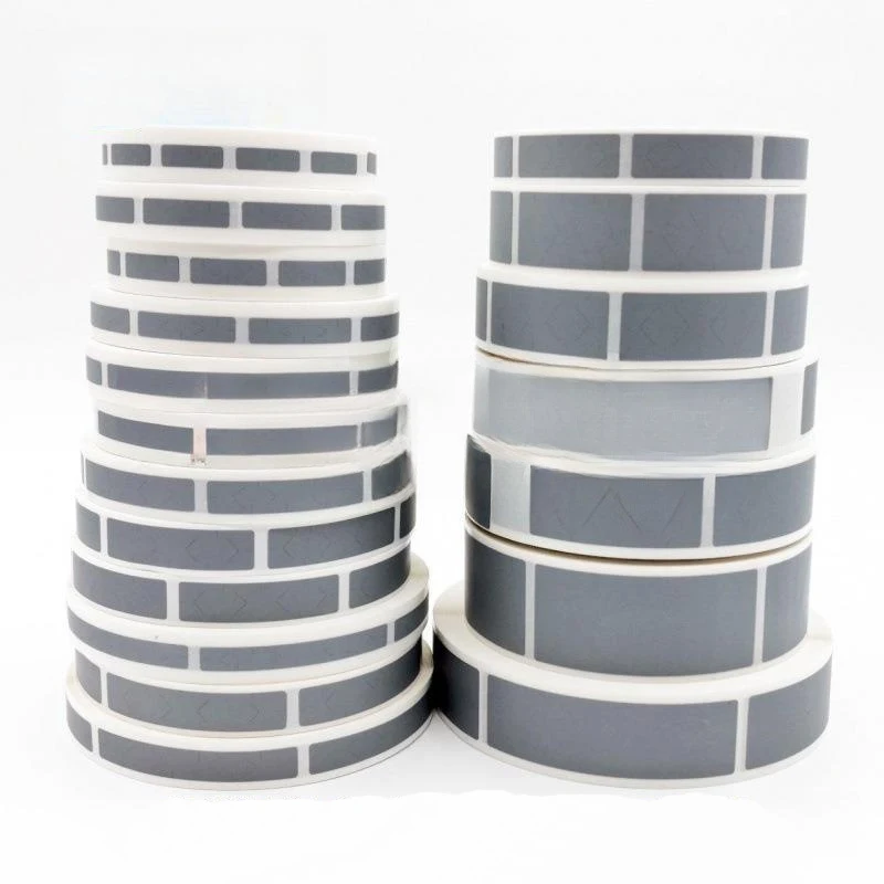 1000pcs silver grey Scratch Off Stickers rectangle Labels sticker DIY handmade for game Password Sticker Hide stickers stationer
