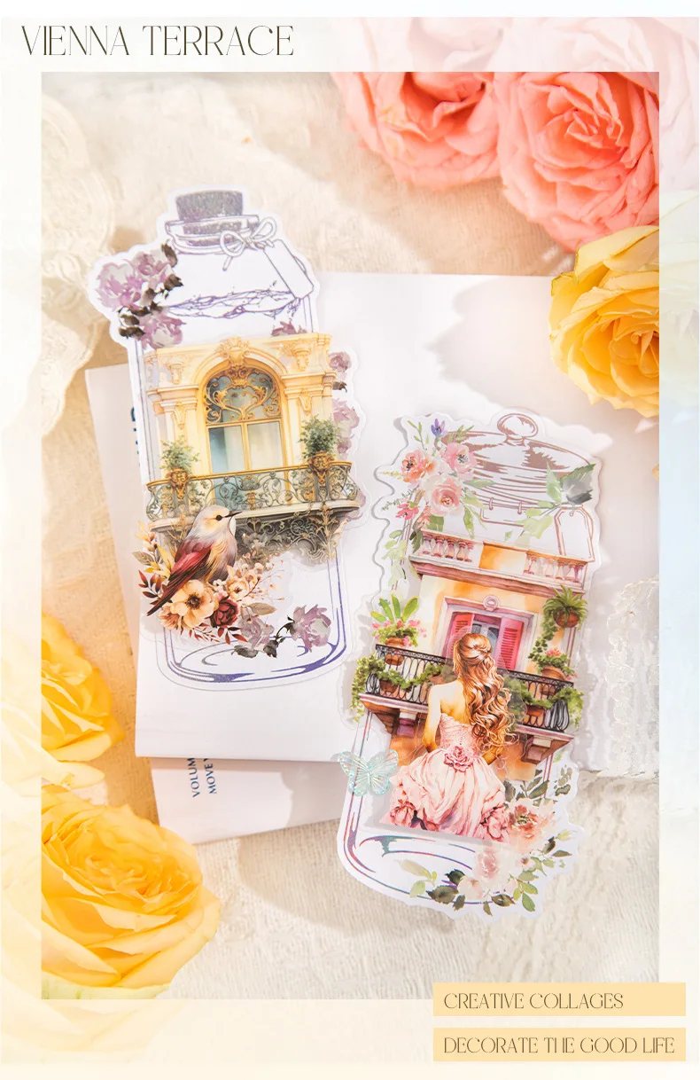 25pcs Kawaii Stationery Stickers Forest House Junk Journal Diary Planner Decorative Mobile Sticker Scrapbooking
