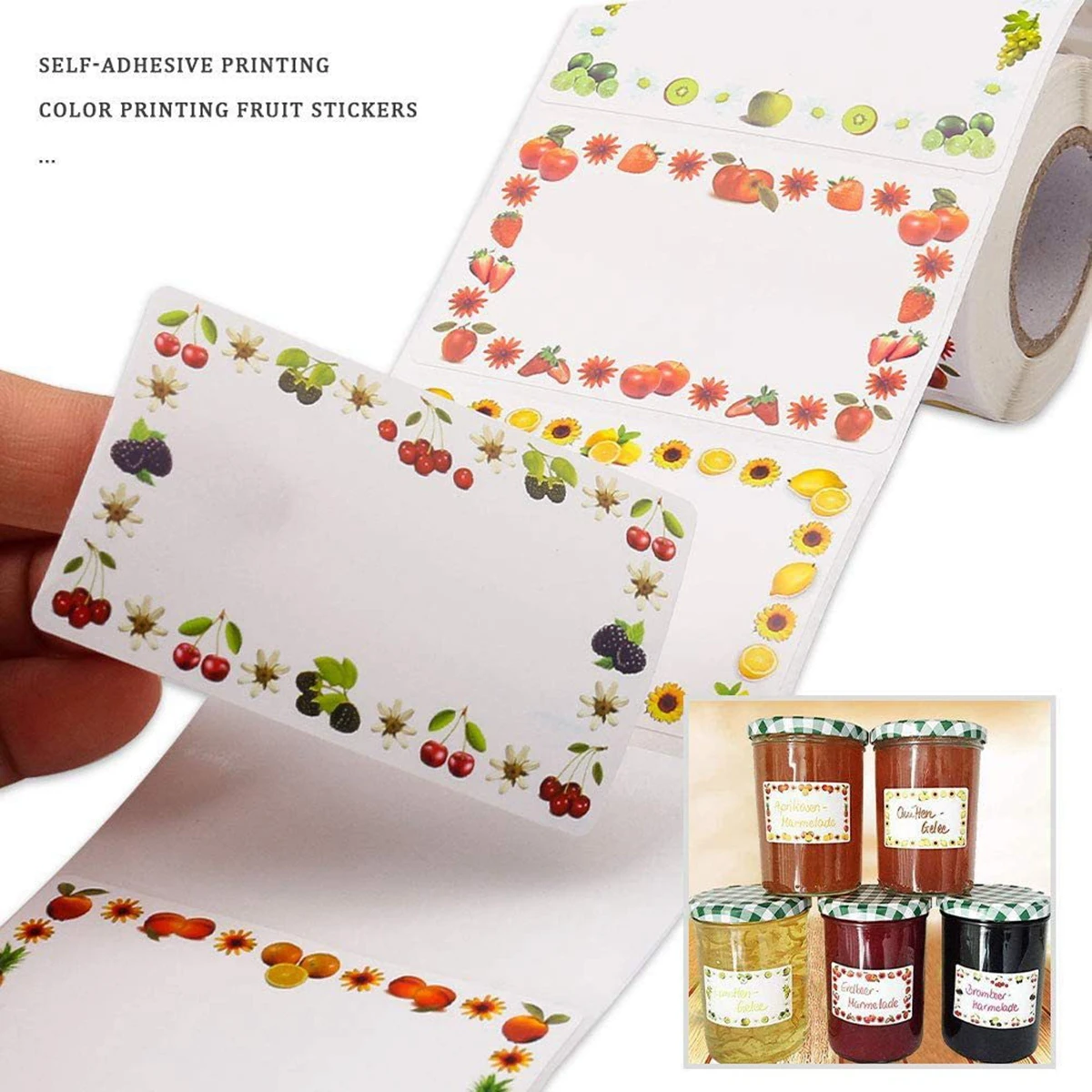 250Pcs Rectangle Canning Labels for Food Containers Jars Kitchen Restaurant Storage Organization, Can Write, 1.2' X 2'