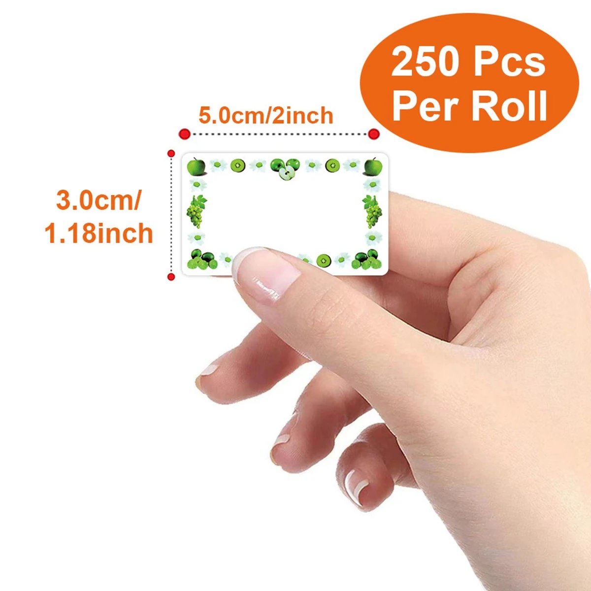 250Pcs Rectangle Canning Labels for Food Containers Jars Kitchen Restaurant Storage Organization, Can Write, 1.2' X 2'