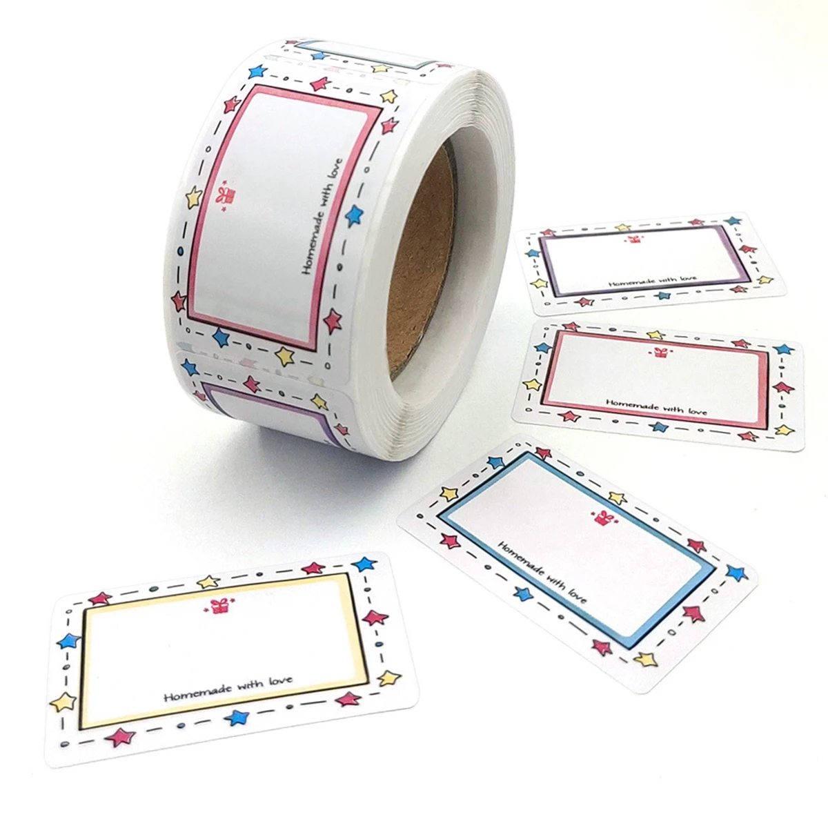 250Pcs Rectangle Canning Labels for Food Containers Jars Kitchen Restaurant Storage Organization, Can Write, 1.2' X 2'