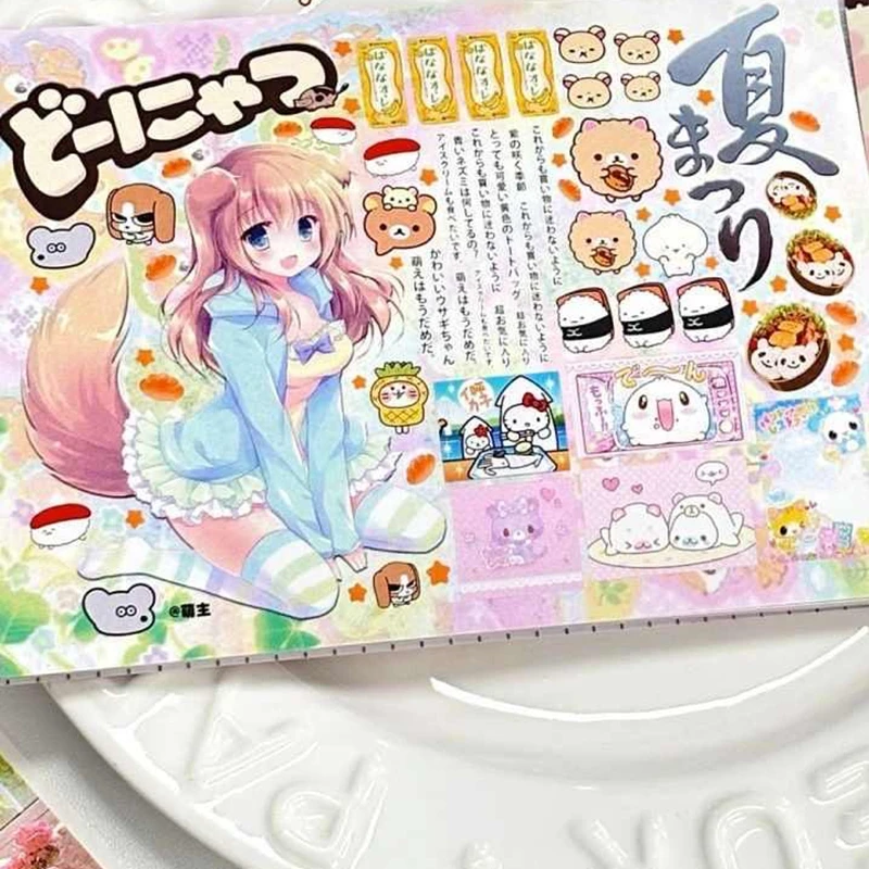 Y2K Cute Anime Girl Decorative Stickers Book Scrapbooking Phone Case DIY Journal Collage Material Sticker Gift