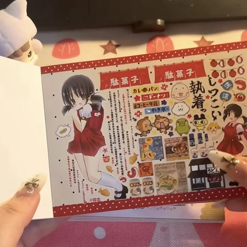 Y2K Cute Anime Girl Decorative Stickers Book Scrapbooking Phone Case DIY Journal Collage Material Sticker Gift