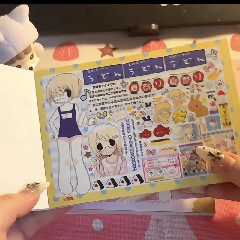 Y2K Cute Anime Girl Decorative Stickers Book Scrapbooking Phone Case DIY Journal Collage Material Sticker Gift