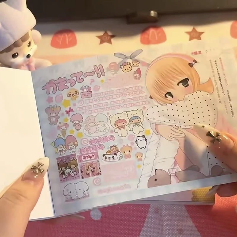 Y2K Cute Anime Girl Decorative Stickers Book Scrapbooking Phone Case DIY Journal Collage Material Sticker Gift