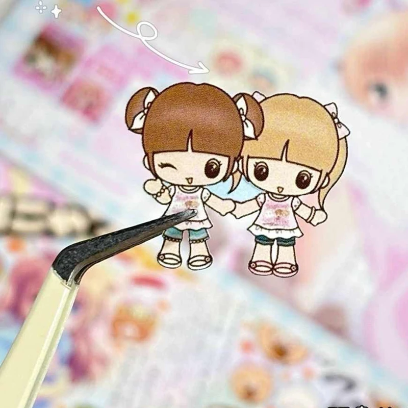 Y2K Cute Anime Girl Decorative Stickers Book Scrapbooking Phone Case DIY Journal Collage Material Sticker Gift