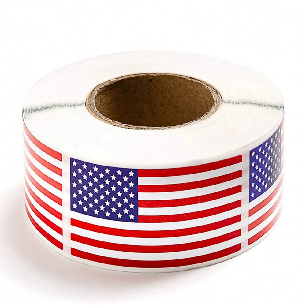 100-250 Pcs American Flag Stickers USA Patriotic Sticker For Notebooks Cards And Scrapbooking Office Stationery Sticker