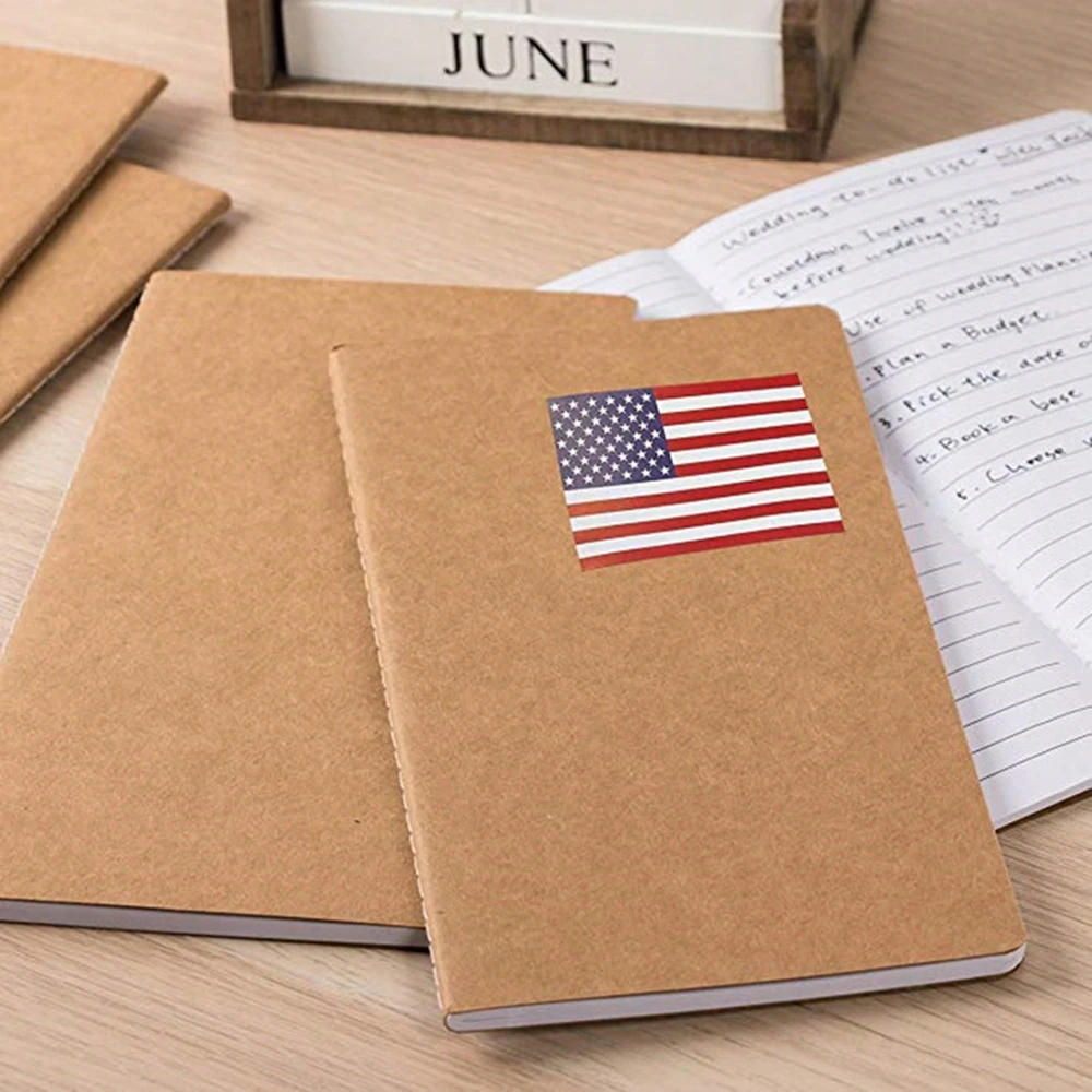 100-250 Pcs American Flag Stickers USA Patriotic Sticker For Notebooks Cards And Scrapbooking Office Stationery Sticker