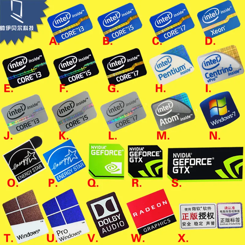 DIY Sticker Decoration Original Second And Third-Generation Cpu i3 i5 i7 Laptop Personality Label
