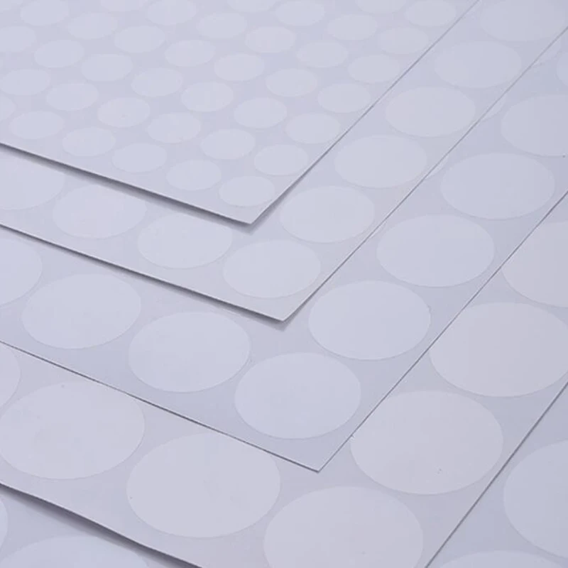 20/25/30/40/50/60/70mm Round/Circular Blank Transparent Waterproof Seal Sticker Clear PVC Label Without Printing