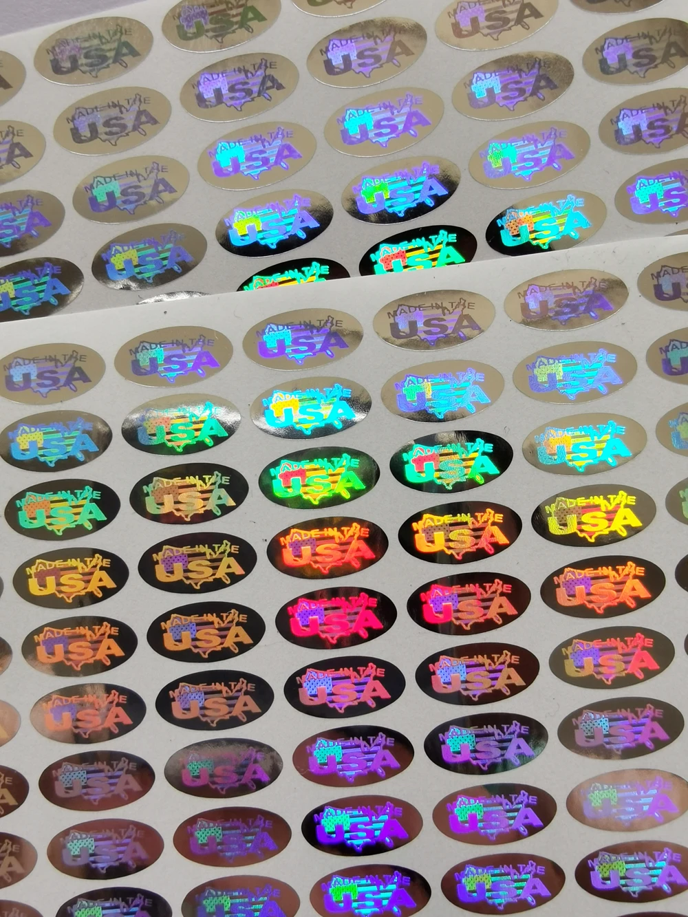 520pcs OF ORIGINAL INNOVATIVE MADE IN THE USA LABEL STICKERS OVAL LASER HOLOGRAM TAMPER PROOF ORIGIN VOID SEAL