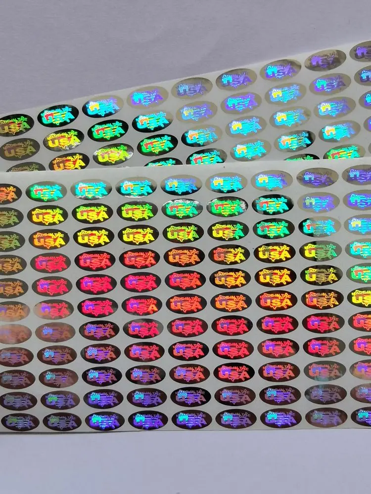 520pcs OF ORIGINAL INNOVATIVE MADE IN THE USA LABEL STICKERS OVAL LASER HOLOGRAM TAMPER PROOF ORIGIN VOID SEAL