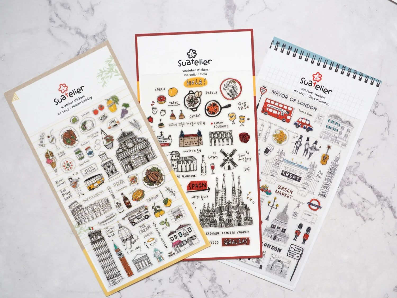 Korean Import Suatelier European Travel City Seoul Stickers Scrapbooking Diy Journal Dairy Cute Decor Stationery Sticker