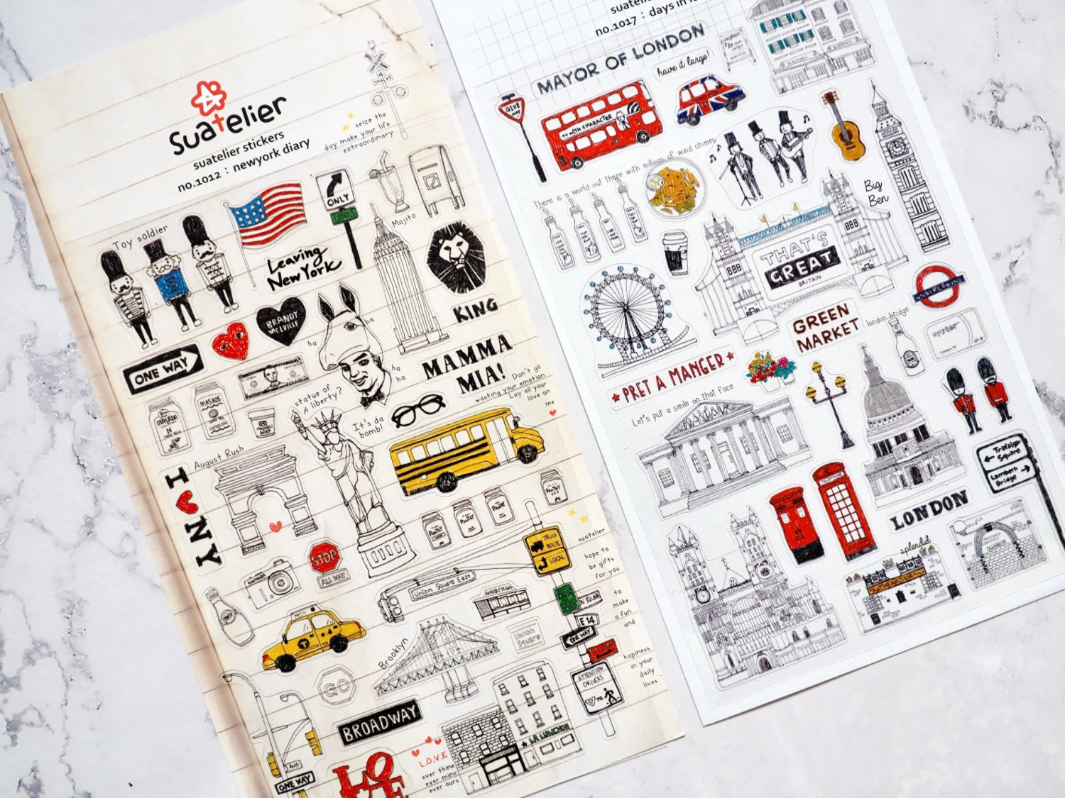 Korean Import Suatelier European Travel City Seoul Stickers Scrapbooking Diy Journal Dairy Cute Decor Stationery Sticker