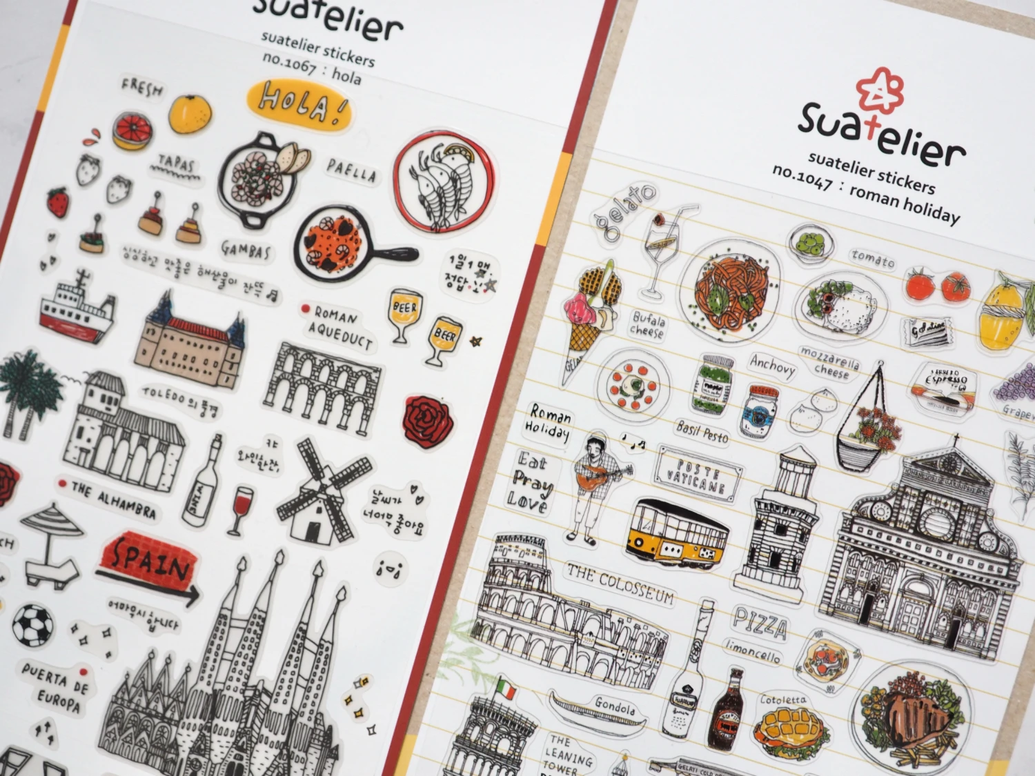 Korean Import Suatelier European Travel City Seoul Stickers Scrapbooking Diy Journal Dairy Cute Decor Stationery Sticker