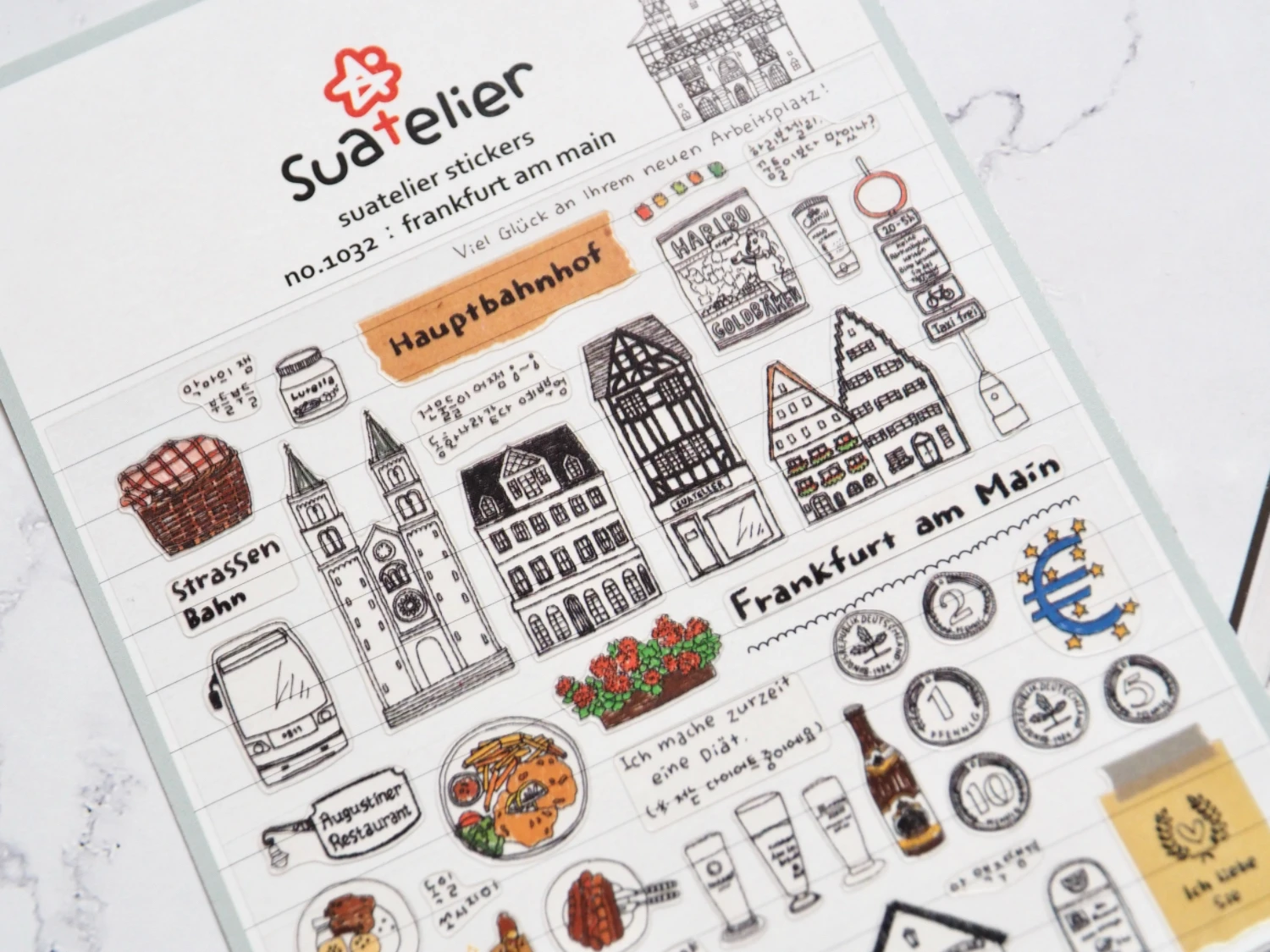 Korean Import Suatelier European Travel City Seoul Stickers Scrapbooking Diy Journal Dairy Cute Decor Stationery Sticker