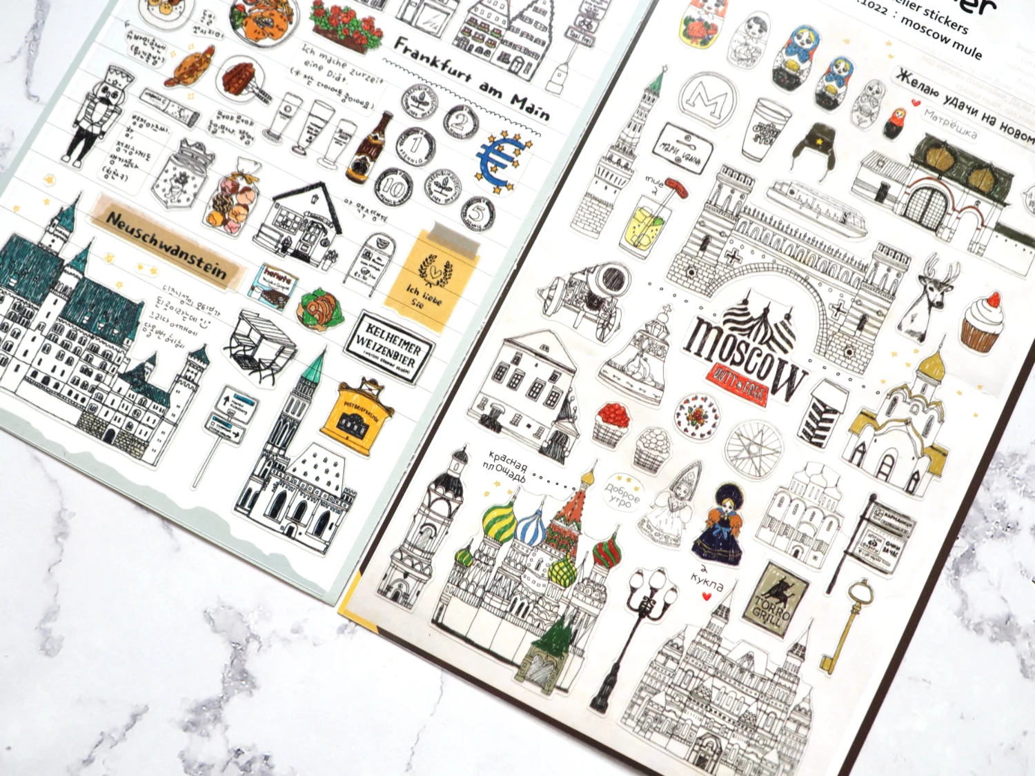 Korean Import Suatelier European Travel City Seoul Stickers Scrapbooking Diy Journal Dairy Cute Decor Stationery Sticker