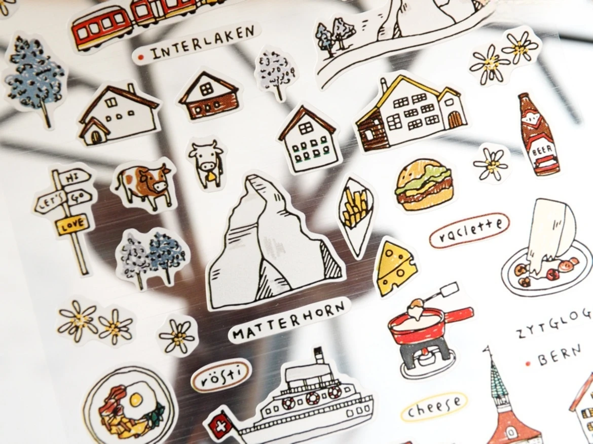 Korean Import Suatelier European Travel City Seoul Stickers Scrapbooking Diy Journal Dairy Cute Decor Stationery Sticker