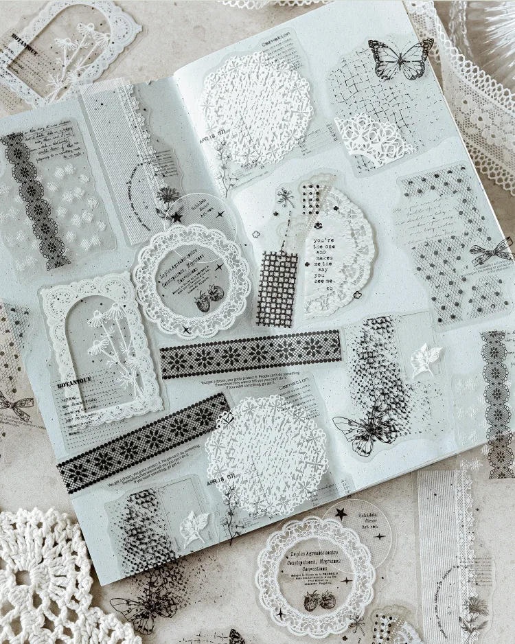 20pcs/lot kawaii Stationery Sticker Hazy traces junk journal Decorative Scrapbooking DIY Craft Sticker