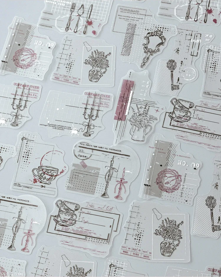 20pcs/lot kawaii Stationery Sticker Hazy traces junk journal Decorative Scrapbooking DIY Craft Sticker