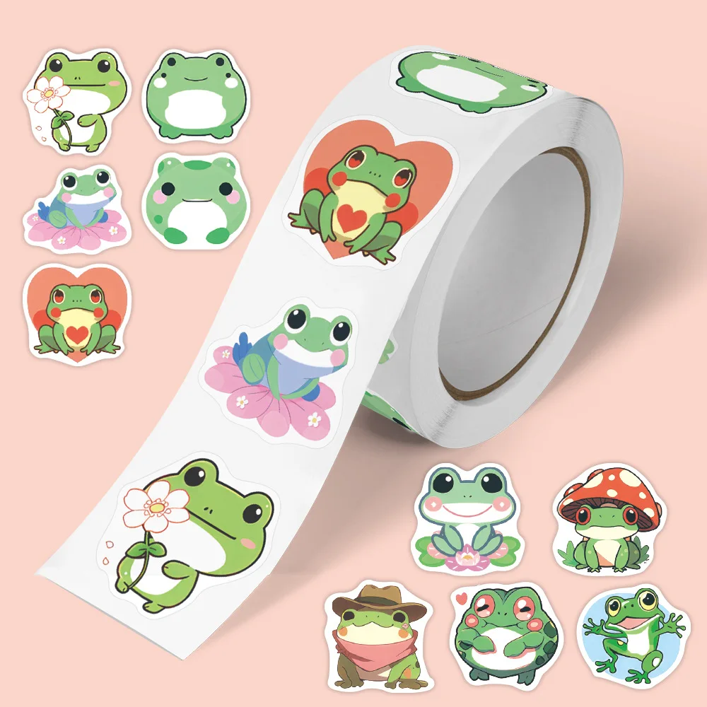 100-500pcs Cute Traveling Frog Cartoon Graffiti Stickers DIY Phone Guitar Laptop Notebook Suitcase Waterproof Sticker Kids Toy