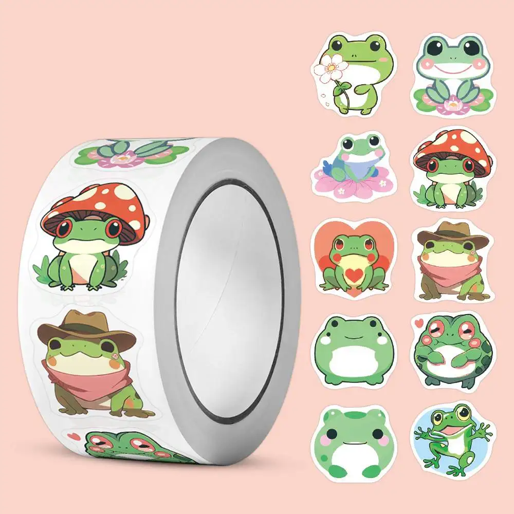 100-500pcs Cute Traveling Frog Cartoon Graffiti Stickers DIY Phone Guitar Laptop Notebook Suitcase Waterproof Sticker Kids Toy