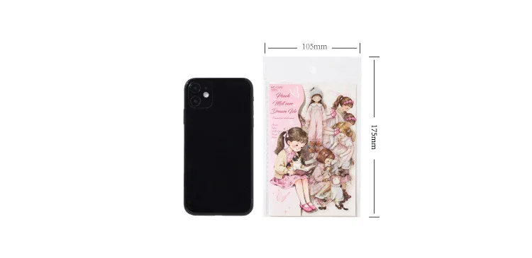 JIANWU Star Sleeping Fairy Tale Girl Note Series Cute Character Landscape Material Collage Sticker Creative Journal Stationery