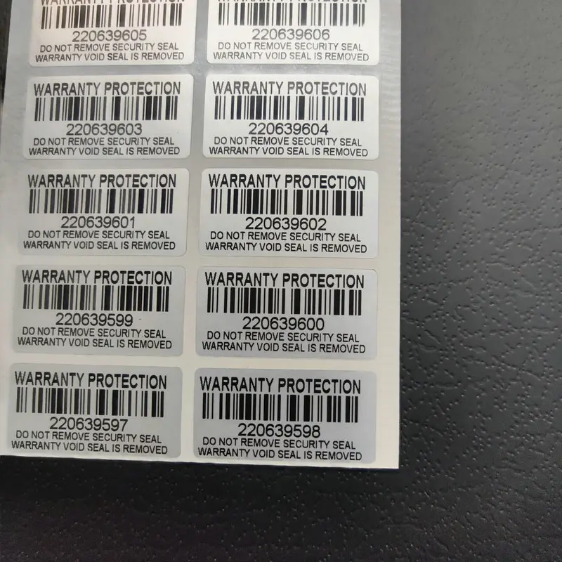 100pcs Warranty protection sticker (30mm x15mm) Safety seal tamper-proof warranty invalid label Serial number sticker