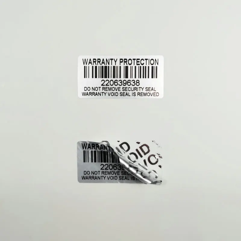 100pcs Warranty protection sticker (30mm x15mm) Safety seal tamper-proof warranty invalid label Serial number sticker