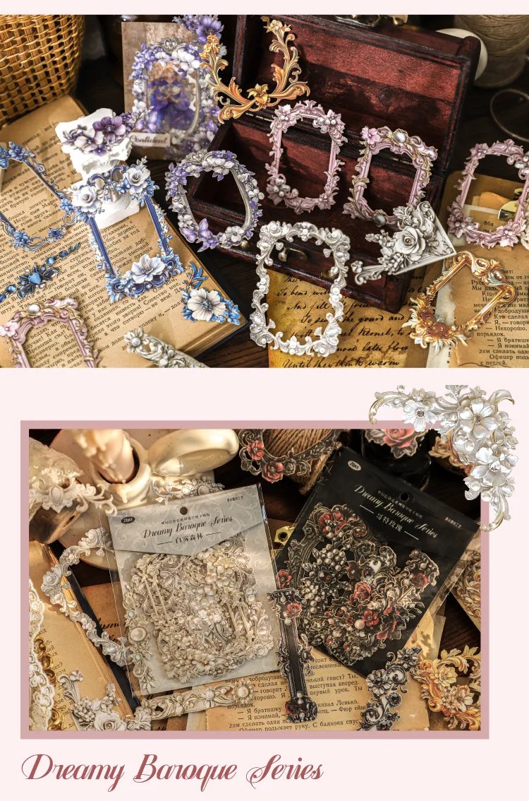 20pcs/1lot kawaii Stationery Sticker Dream Baroque junk journal Decorative Scrapbooking DIY Craft Sticker