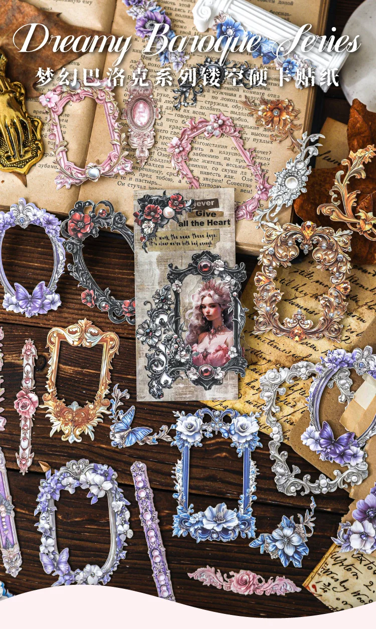 20pcs/1lot kawaii Stationery Sticker Dream Baroque junk journal Decorative Scrapbooking DIY Craft Sticker