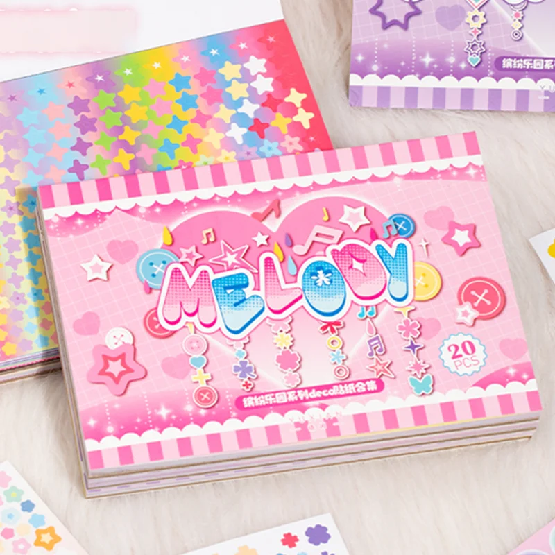 Mr. Paper 20 Sheets Colorful Paradise Deco Sticker Book For DIY Journal Collage Scrapbook Diary Album Calendar Journal Decor