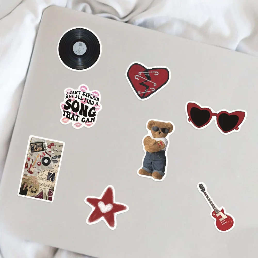 50/100PCS Downtown Y2K Stickers Trendy Guitar Suitcase Phone Case Laptop Decoration Waterproof Stickers