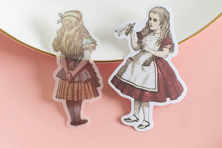 40 pcs/1lot kawaii Stationery Stickers Alice Diary Planner junk journal Decorative Scrapbooking DIY Craft Stickers