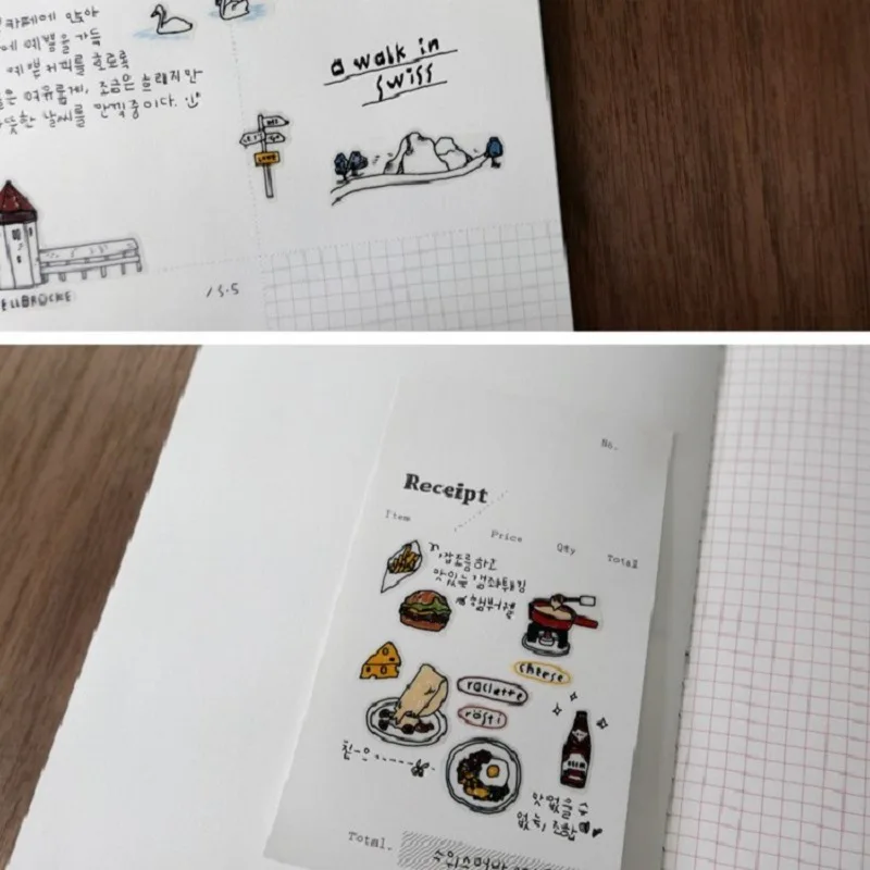 Korean Import Suatelier Walk In Swiss Sonia Decorative Washi Stickers Scrapbooking Stick Label Diary Stationery Album Stickers