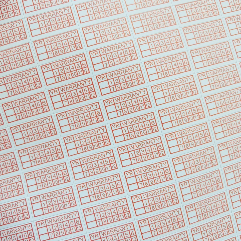 1000pcs Eggshell Fragile Paper Sticker Universal Warranty Seal Quality Guarantee Label