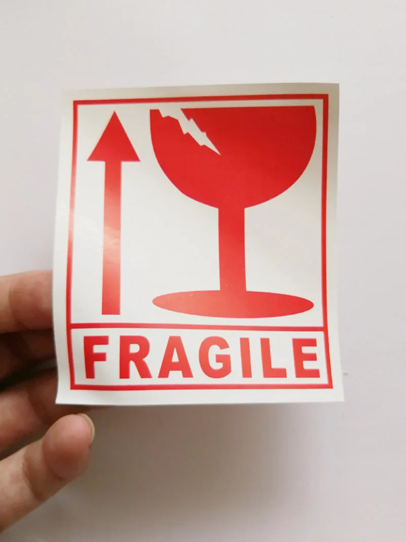 120pcs 80*90mm Warning Shipping Label Fragile Products Box Sticker