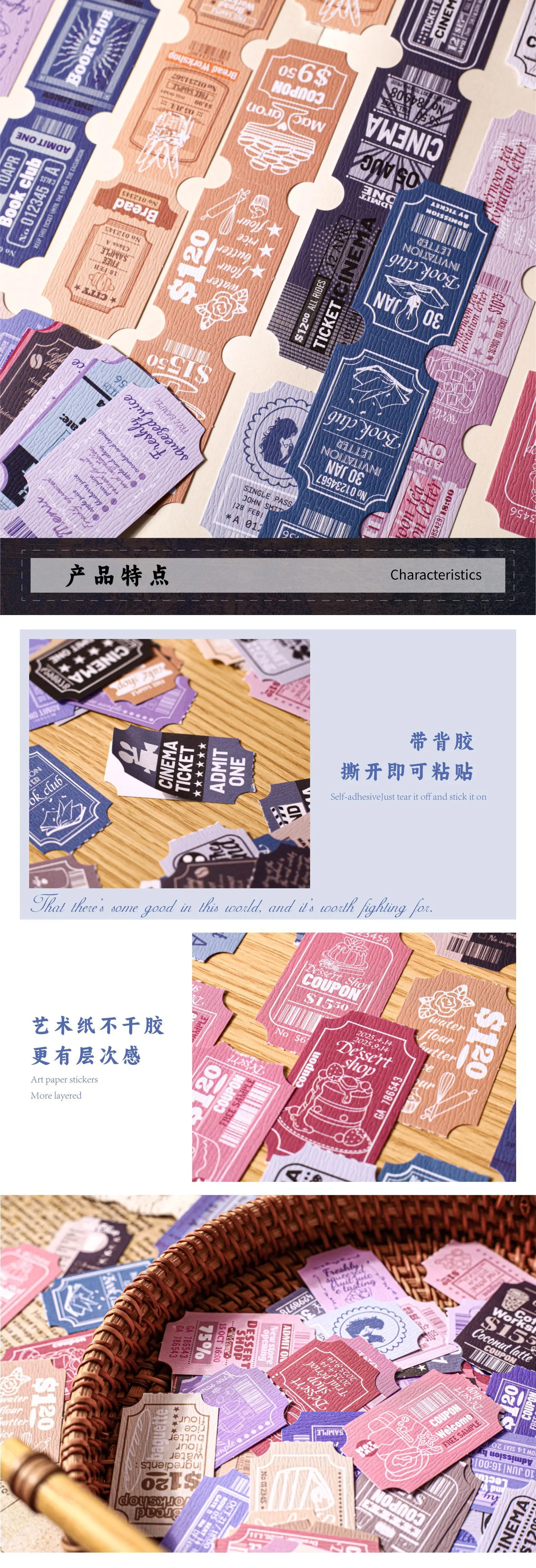 15pcs/1lot Kawaii Scrapbook Sticker receipt Scrapbooking Supplies Planner Decorative Stationery Sticker