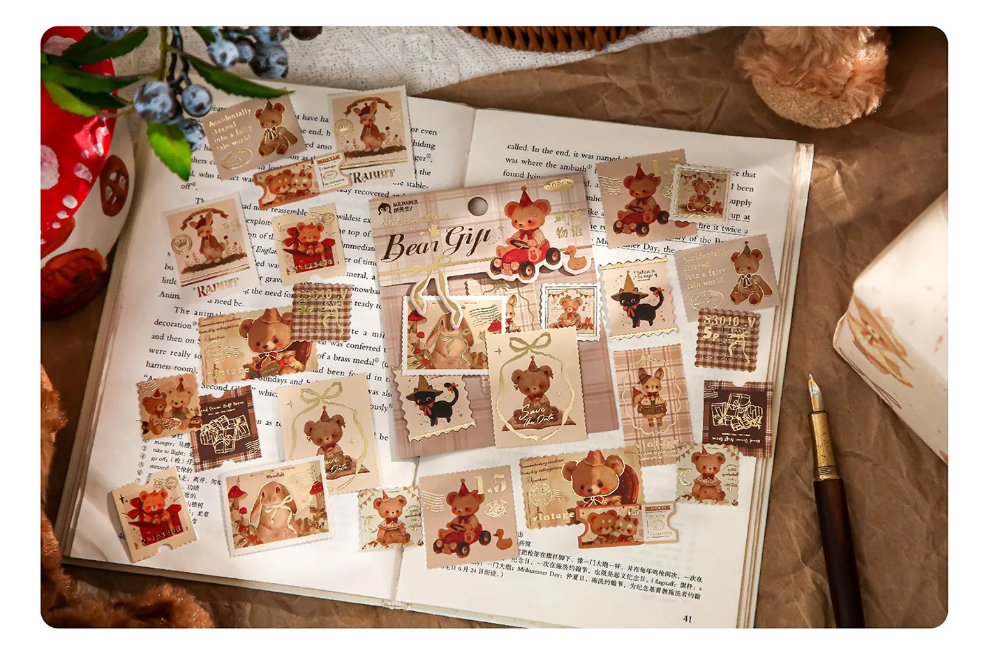 30pcs/1lot Kawaii Stationery Stickers Little Bear Gift Decorative Mobile Stickers Scrapbooking