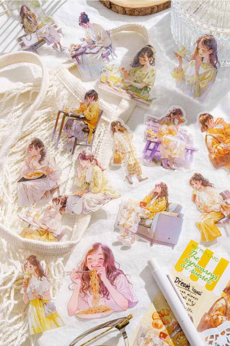 30pcs/1lot Kawaii Stationery Stickers a tender half-life Junk Journaling Decorative Mobile Scrapbooking for stickers Scrapbook
