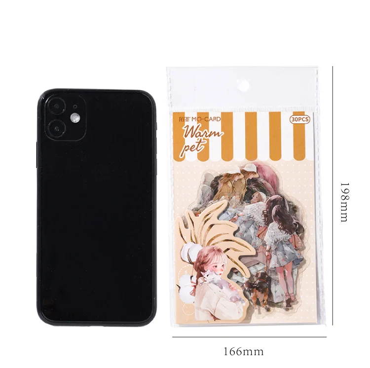 30pcs/1lot Kawaii Stationery Stickers a tender half-life Junk Journaling Decorative Mobile Scrapbooking for stickers Scrapbook